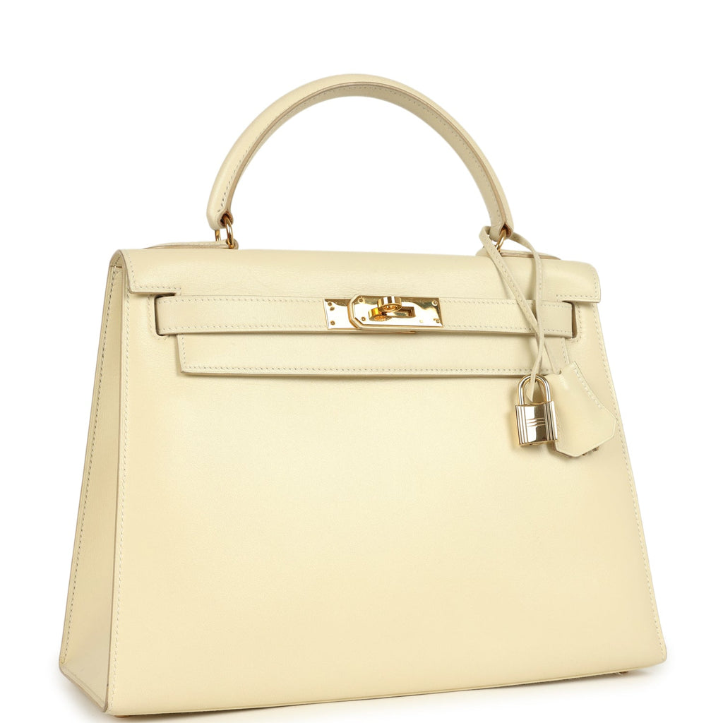 Vintage Kelly Sellier 28 Parchemin Box Gold Hardware Bag