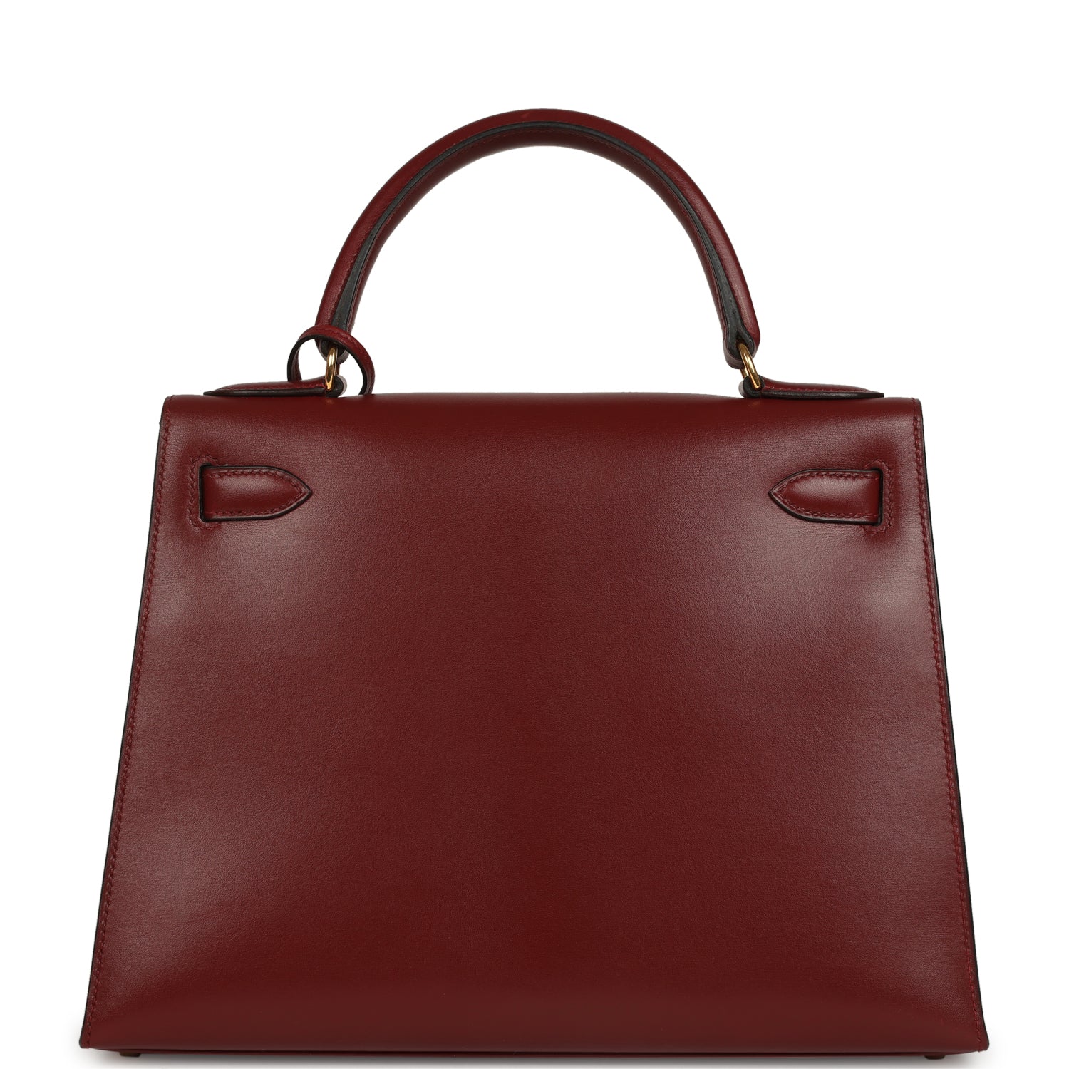 Vintage Kelly Sellier 28 Rouge H Box Gold Hardware Bag