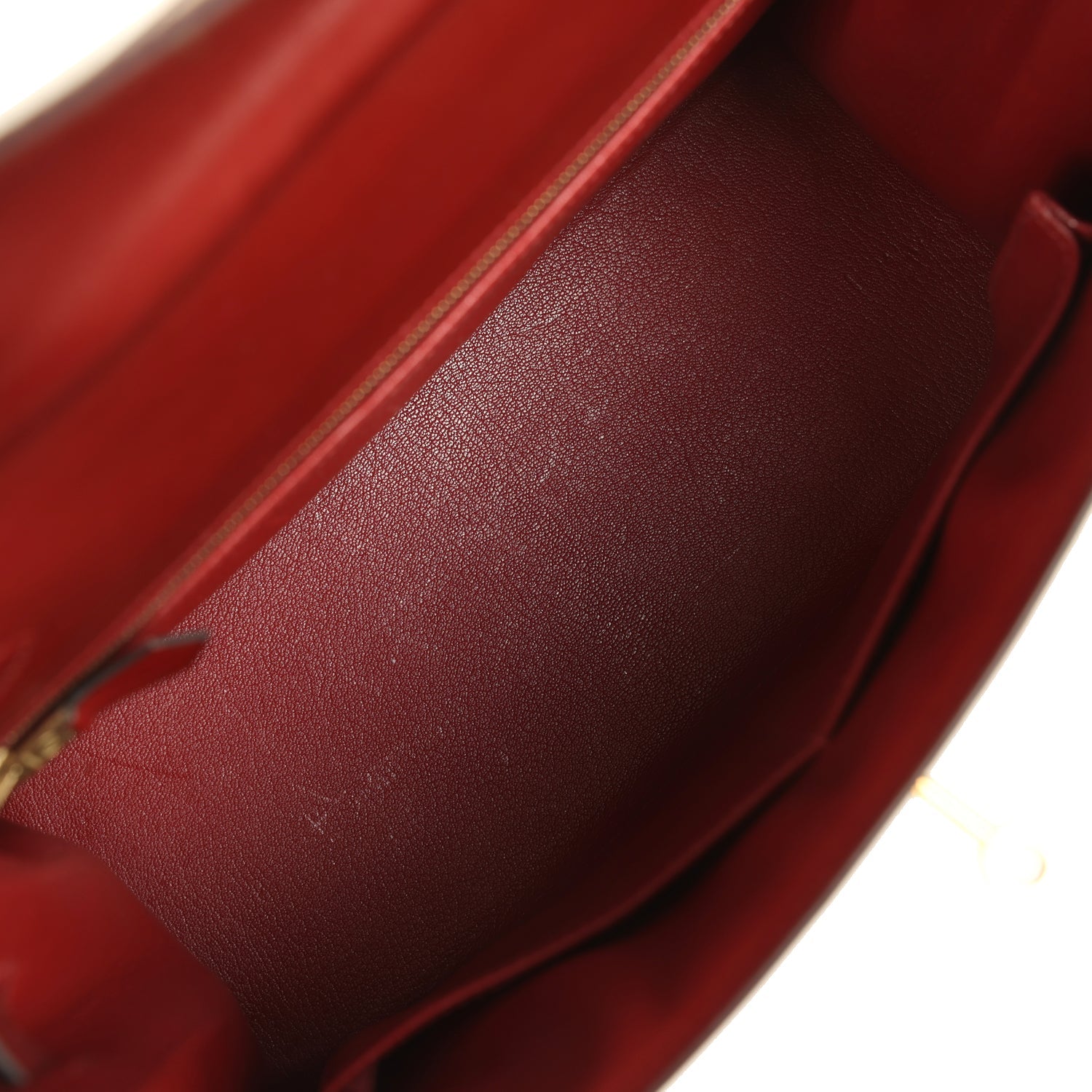 Vintage Kelly Sellier 28 Rouge H Box Gold Hardware Bag