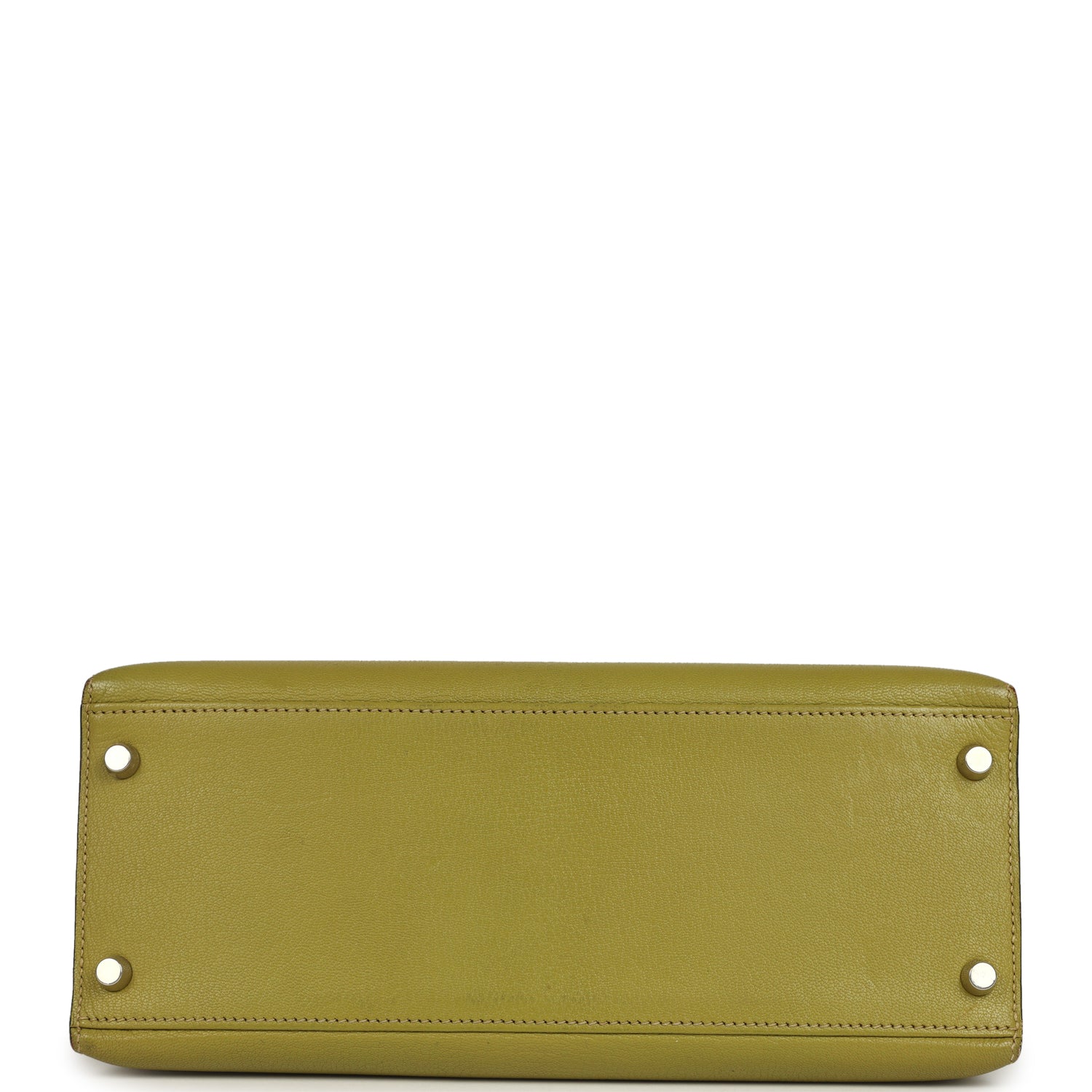 Vintage Kelly Sellier 28 Vert Chartreuse Chevre Mysore Palladium Hardware Bag