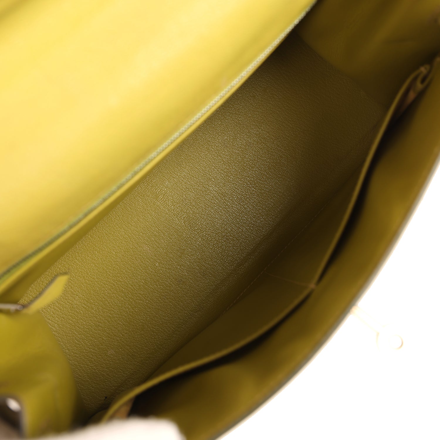 Vintage Kelly Sellier 28 Vert Chartreuse Chevre Mysore Palladium Hardware Bag