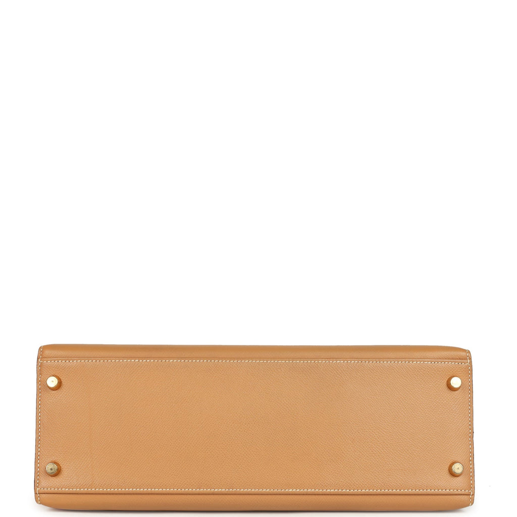 Vintage Sellier Kelly 32 Naturel Courchevel Gold Hardware Bag