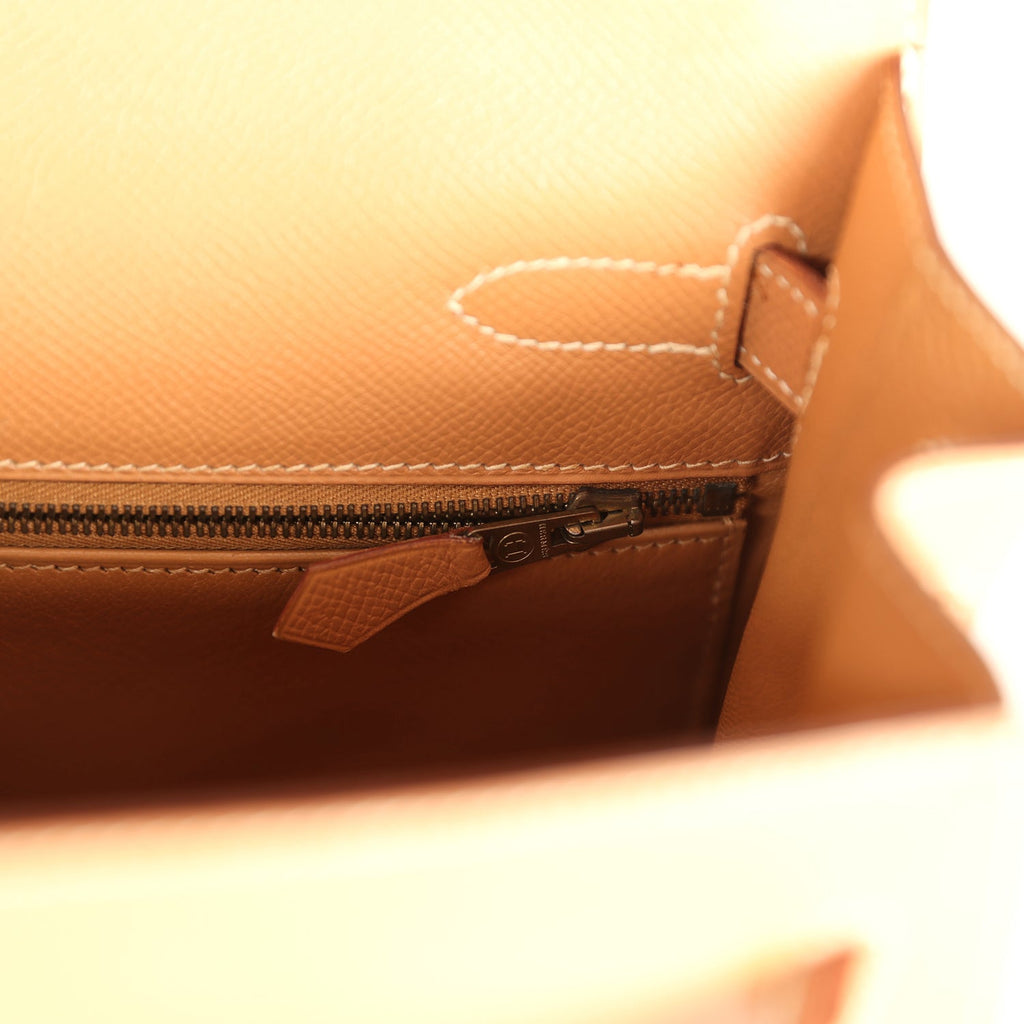 Vintage Sellier Kelly 32 Naturel Courchevel Gold Hardware Bag
