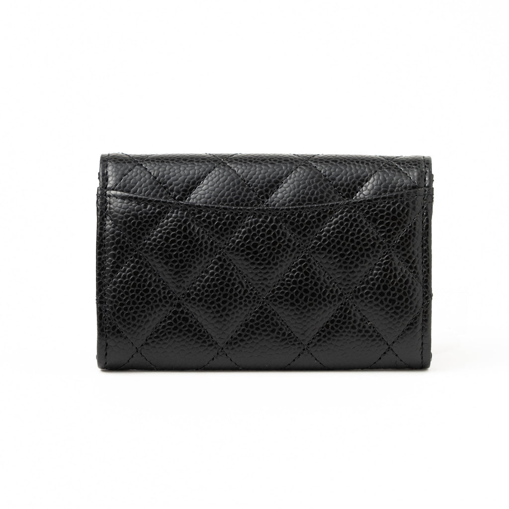 chanel-classic-flap-card-holder-caviar-black-shw-hologram